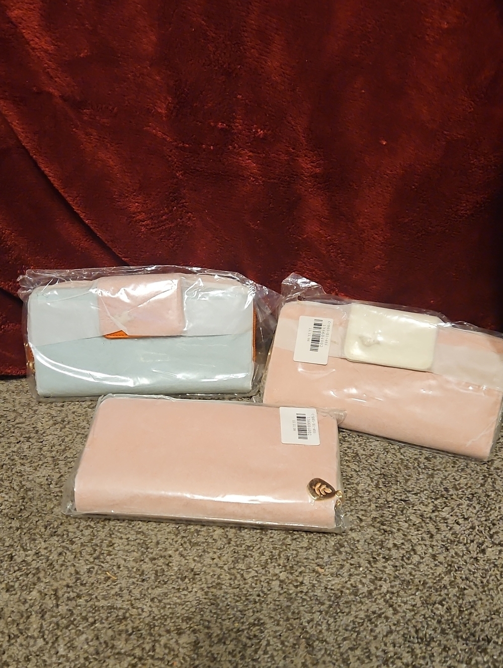 3 Soft Pastel Women's Wallet - 2 Orange 1 Teal